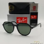 Lunettes de soleil Ray-Ban RB2195 Thalia monture noire verres verts G-15 avec étui et boîte d'origine.