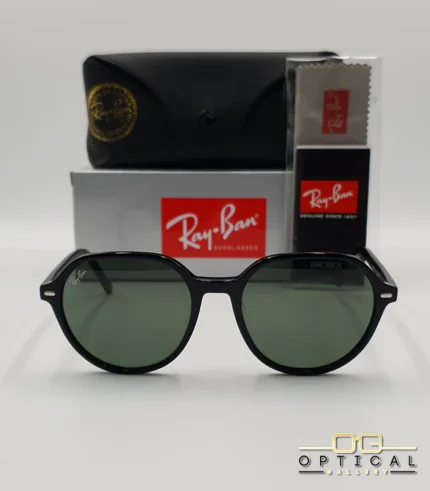 Lunettes de soleil Ray-Ban RB2195 Thalia monture noire verres verts G-15 avec étui et boîte d'origine.
