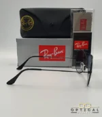 Lunettes de soleil Ray-Ban Aviator RB3025 monture métallique noire avec verres dégradés bleus, étui et boîte d'origine.