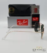 Lunettes de soleil Ray-Ban Aviator RB3025 monture métallique dorée avec verres verts G-15, étui et boîte d'origine.