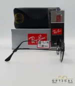 Lunettes de soleil Ray-Ban Hexagonal Flat Lenses RB3548N monture métallique noire mate avec verres minéraux noirs, étui et boîte d'origine.