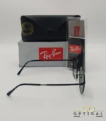 Lunettes de soleil Ray-Ban Round Metal RB3447 noires avec verres verts G-15, étui noir, boîte grise et livret de garantie chez Optical Gallery.
